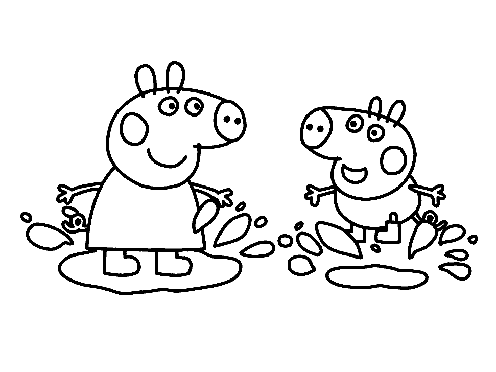 Plansa de colorat cu Peppa Pig 44 39